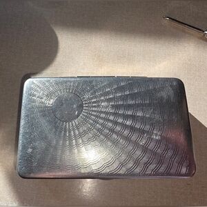 VINTAGE GERMANY SUNBURST SOLAR CIGARETTE & LIGHTER HOLDER CASE BOX